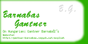 barnabas gantner business card